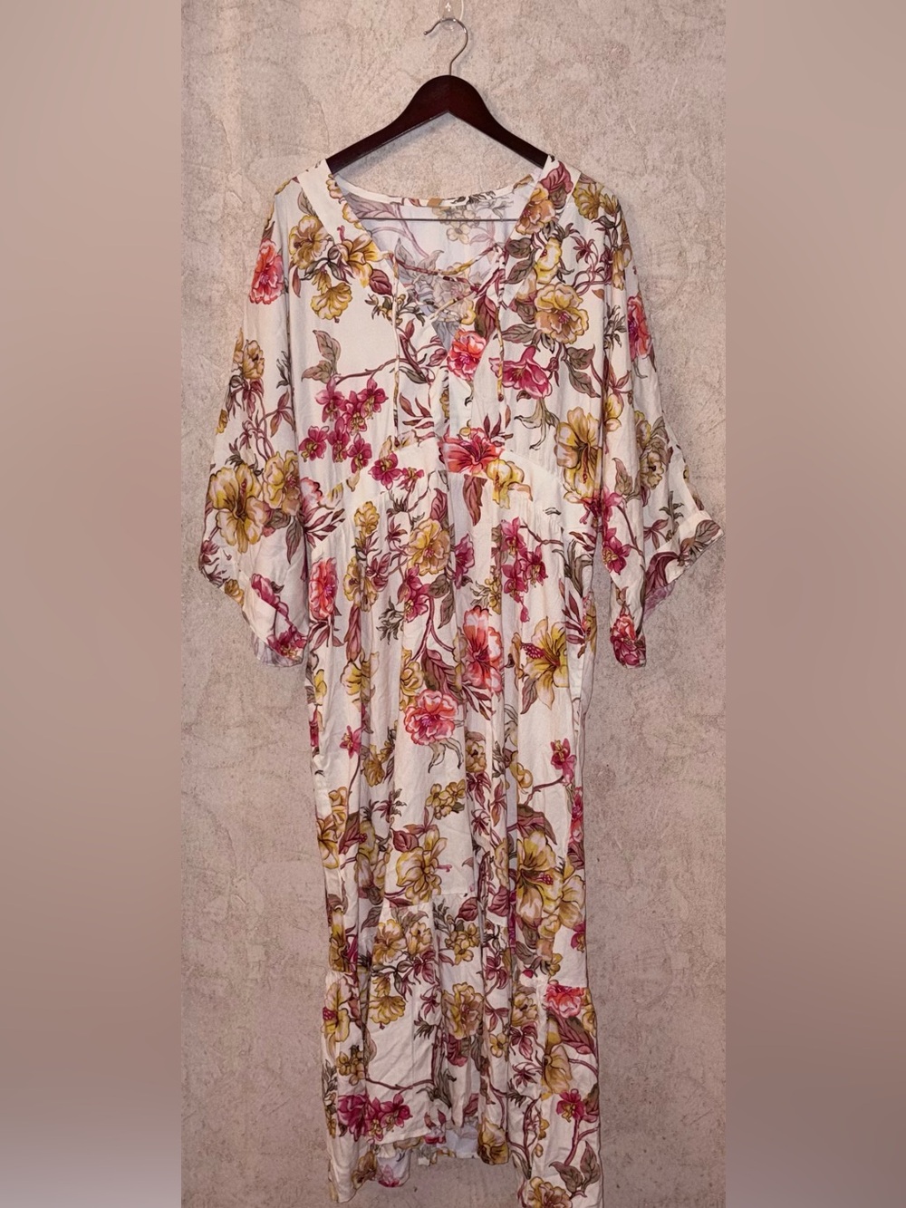 Onshore Boho Floral Maxi Swim CoverUp Dress